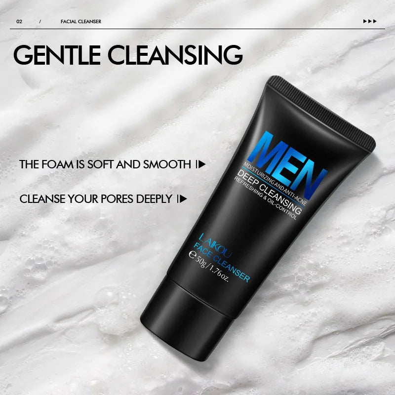 Elevate your skincare routine with our Men’s Facial Cleanser, specially formulated to tackle the unique needs of men’s skin. 