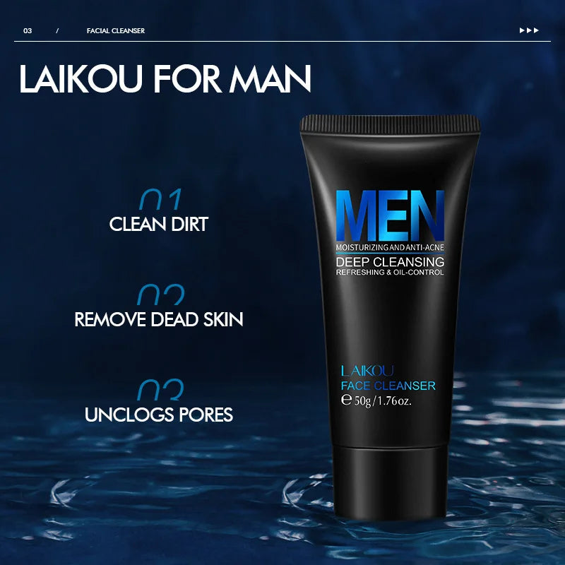 Elevate your skincare routine with our Men’s Facial Cleanser, specially formulated to tackle the unique needs of men’s skin. 