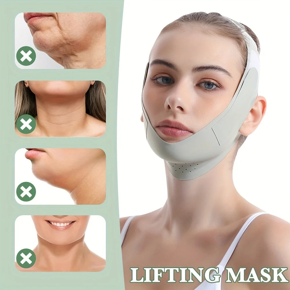 Achieve a more contoured and refined look effortlessly with our Reusable Face Slimming Bandages.