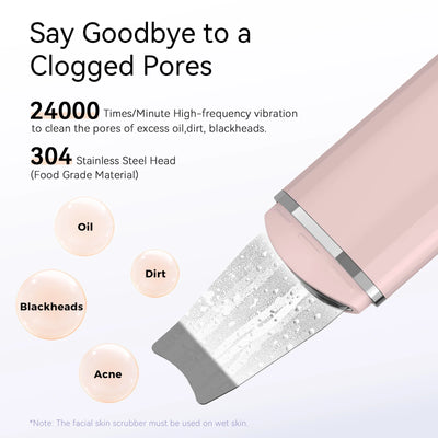 Unlock the secret to a flawless complexion with the ANLAN Ultrasonic Skin Scrubber.