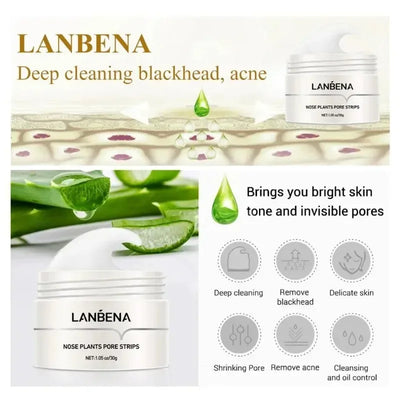 Say goodbye to stubborn blackheads with the LANBENA Blackhead Remover Mask—a powerful, deep-cleansing solution for clearer, smoother skin