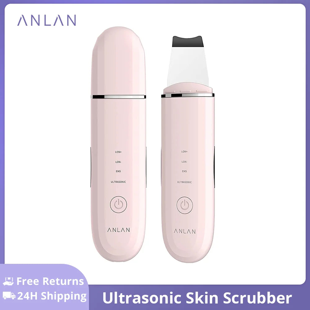 Unlock the secret to a flawless complexion with the ANLAN Ultrasonic Skin Scrubber.
