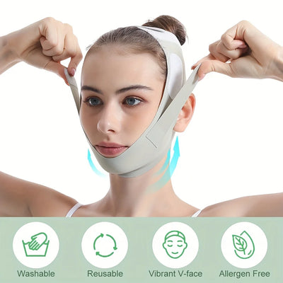 Achieve a more contoured and refined look effortlessly with our Reusable Face Slimming Bandages.