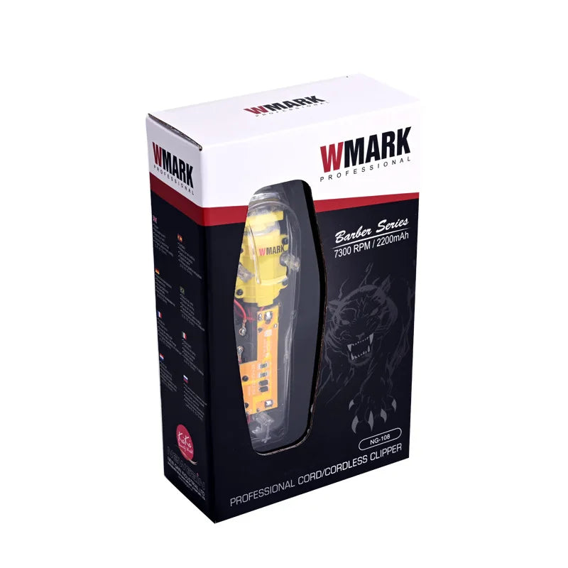 Achieve professional-quality haircuts at home with the Wmark Transparent Hair Clippers.