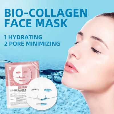 Indulge your skin with the rejuvenating power of our 5 Pcs Absorbable Bio-Collagen Masks