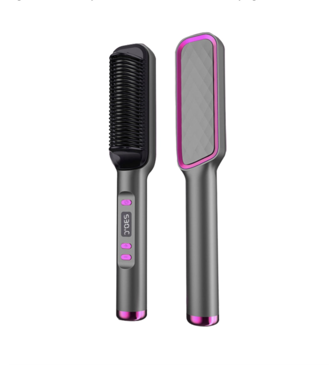 2 In 1 Curling Iron Electric Hot Comb Multifunctional Straight Hair Straightener Comb Anti-Scalding Styling Tool Brush